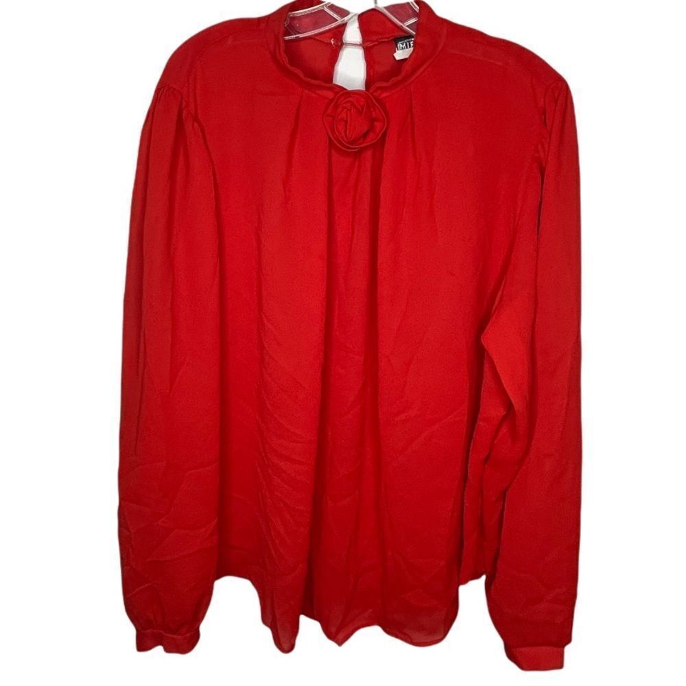 Vintage Mirage Blouse Red